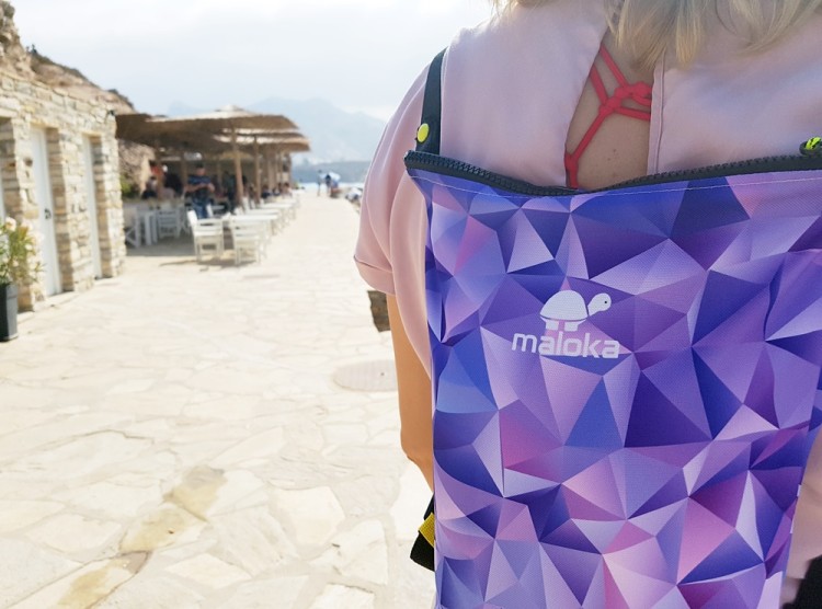 Worek na plecy zapinany wodoodporny torba na ramię fioletowy