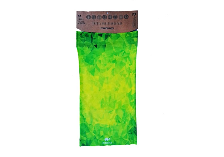 Chusta wielofunkcyjna na rower termoaktywna 8w1 bandana zielona
