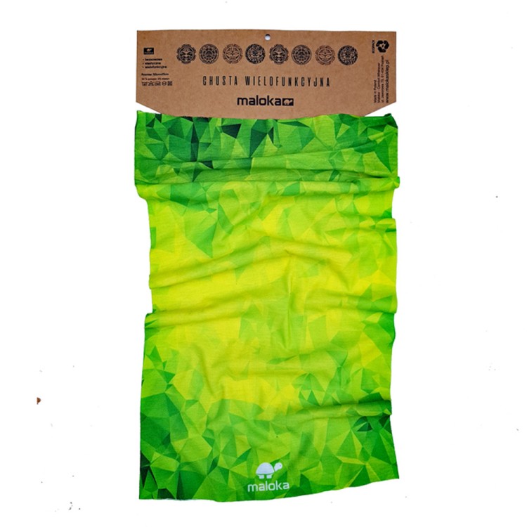 Chusta wielofunkcyjna na rower termoaktywna 8w1 bandana zielona
