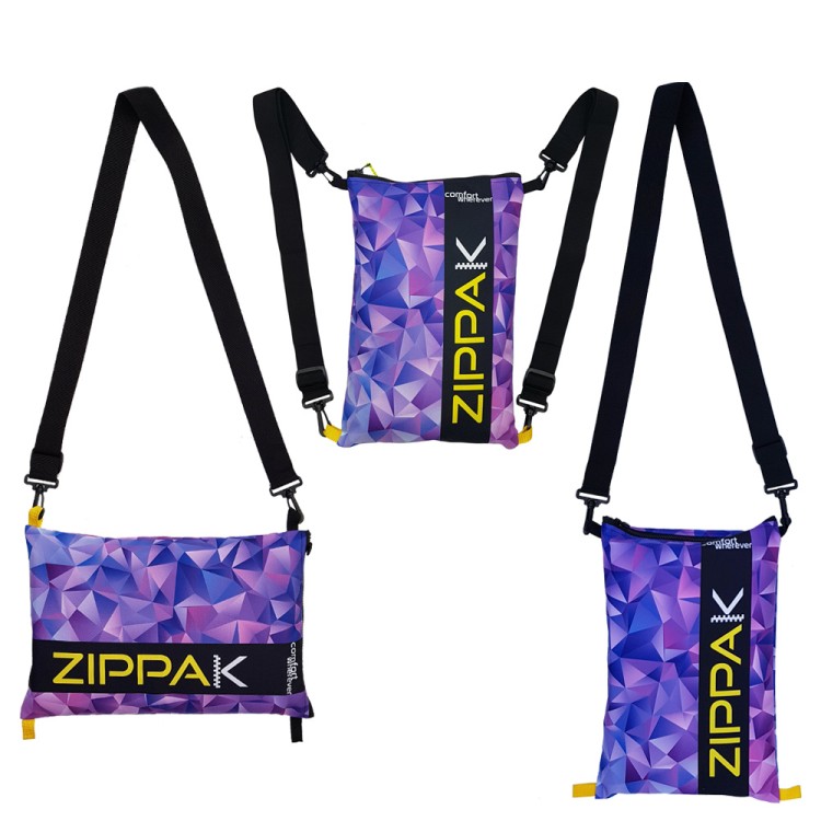 Worek na plecy zapinany wodoodporny torba na ramię fioletowy