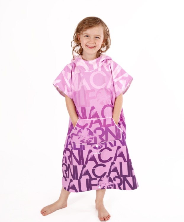 ponczo dla dzieci z kapturem wrzosowe poncho hooded towel for kids heather changing robe