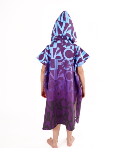 ponczo dla dzieci granatowe niebieskie z kapturem poncho hooded towel for kids changing robe malokee