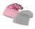 czapka dwuwarstwowa dwustronna kolorowa termoaktywna bawełniana polarowa oddychająca różowa szara thermoactive hat beanie fleece cotton pink gray