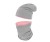 czapka dwuwarstwowa dwustronna kolorowa termoaktywna  z kominem bawełniana polarowa oddychająca różowa szara thermoactive hat beanie fleece cotton pink gray
