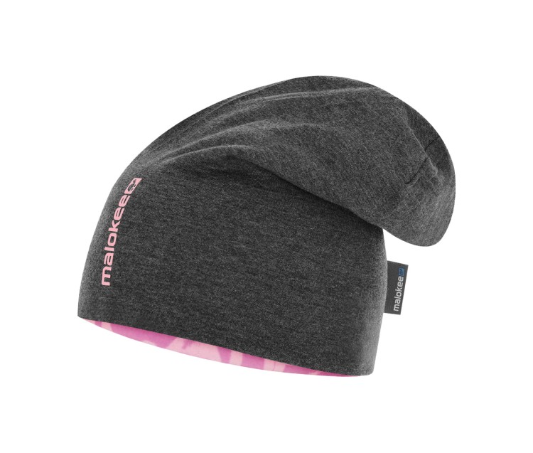czapka termoaktywna oddychająca bawełniana polarowa wrzosowa różowa grafitowa beanie hat breathable thermoactive