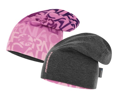 czapka termoaktywna oddychająca bawełniana polarowa wrzosowa różowa beanie hat breathable thermoactive