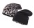 czapka dwuwarstwowa termoaktywna dwustronna bawełniana czarna polarowa brązowa napisy oddychająca beanie hat thermoactive black brown