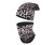 czapka dwuwarstwowa termoaktywna dwustronna bawełniana czarna polarowa brązowa napisy oddychająca beanie hat thermoactive black brown z kominem