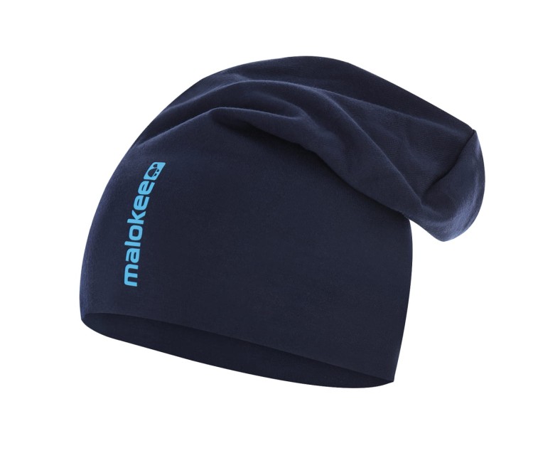 czapka granatowa dwuwarstwowa bawełniana letnia navy blue cotton hat beanie