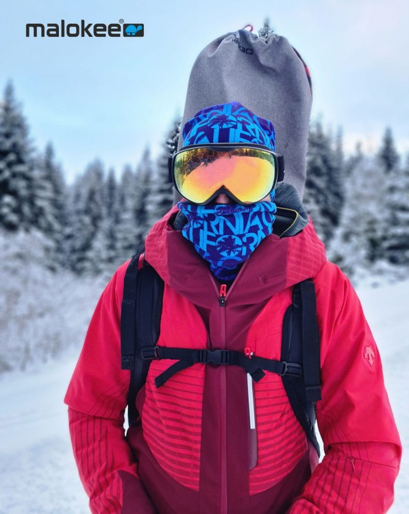 czapka dwuwarstwowa termoaktywna dwustronna bawełniana granatowa polarowa niebieska oddychająca navy blue thermoactive doublesided beanie