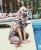 brown poncho for kid girl robe for swimming pool warm poncho brązowe ponczo dla dziecka