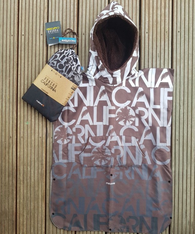 brown poncho for kid girl boy robe for swimming pool warm poncho brązowe ponczo dla dziecka hooded towel