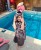 brown poncho for kid girl robe for swimming pool warm poncho brązowe ponczo dla dziecka