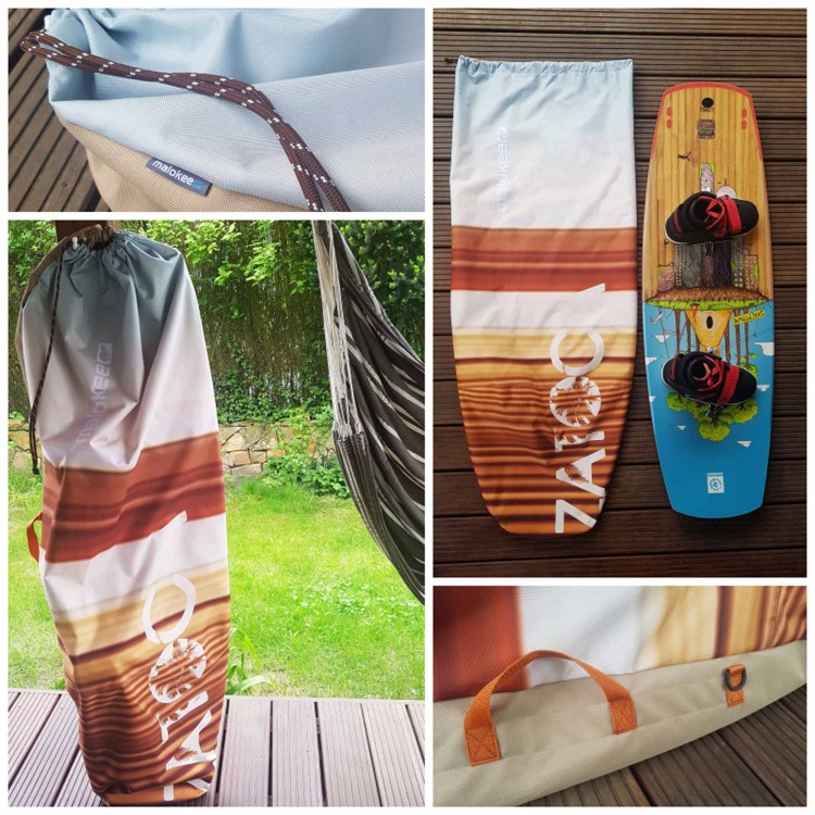 pokrowiec na wakeboard kiteboard jasny brązowy szary wodoodporny worek wakeboard bag light waterproof malokee