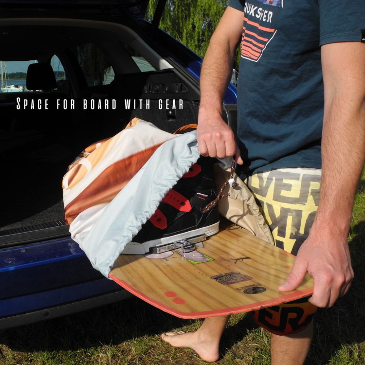 pokrowiec na wakeboard kiteboard jasny brązowy szary wodoodporny worek wakeboard bag light waterproof malokee