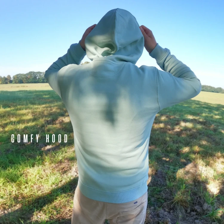 mint hoodie sweatshirt with hood organic cotton seledine mount2wave malokee