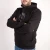 organic cotton eco hoodie black with hood malokee mountain wave surf
