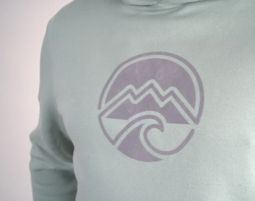 mint hoodie sweatshirt with hood organic cotton seledine mount2wave malokee