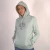 mint hoodie sweatshirt with hood organic cotton seledine mount2wave malokee