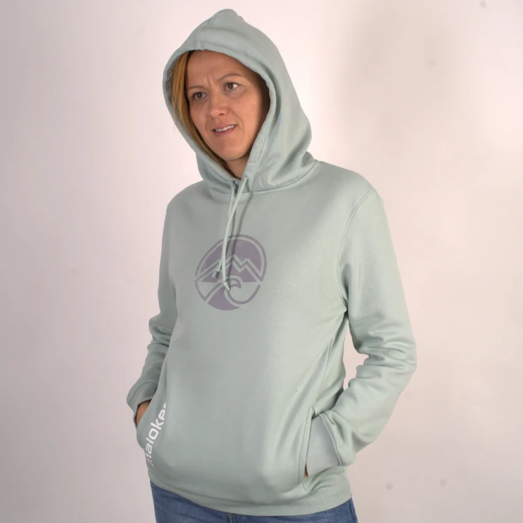 mint hoodie sweatshirt with hood organic cotton seledine mount2wave malokee
