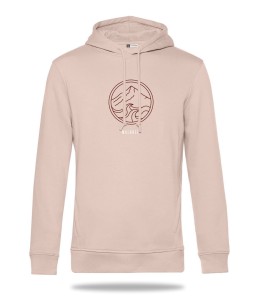 Organic cotton hoodie #Mount2Wave Soft Rose