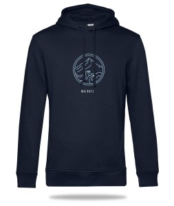 Bluza z kapturem z bawełny organicznej Mount2Wave Granatowa