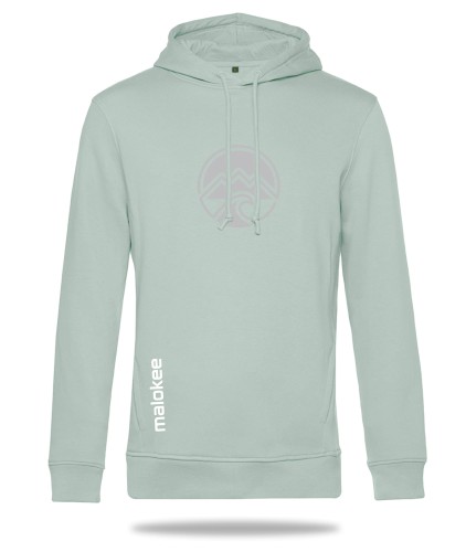 mint hoodie sweatshirt with hood organic cotton seledine