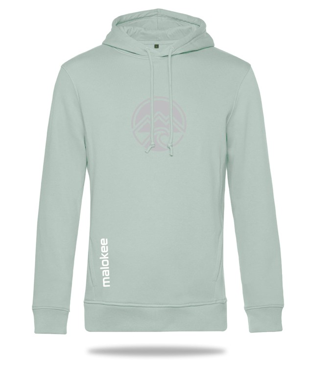 mint hoodie sweatshirt with hood organic cotton seledine