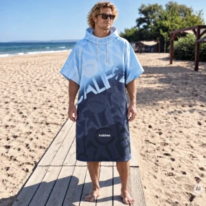 Poncho hooded towel California Moonlight