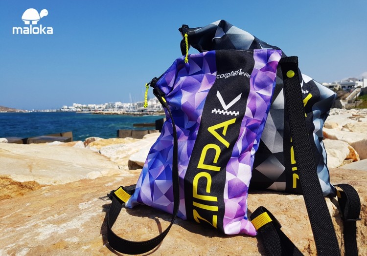 Worek na plecy zapinany wodoodporny torba na ramię fioletowy